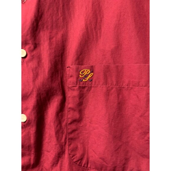 Payne Stewart Shirt Mens 16 1/2 32/33 Maroon Long Sleeve Button Up Classic - Picture 5 of 13